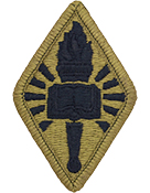 US Army Chaplain Center and School OCP Scorpion Shoulder Patch With Velcro